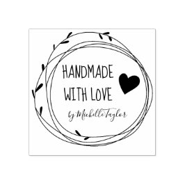 Handgemaakt met persoonlijke liefde rubberstempel