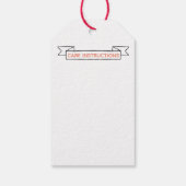 Handgemaakt met persoonlijke liefdesstatus cadeaulabel (Achterkant)