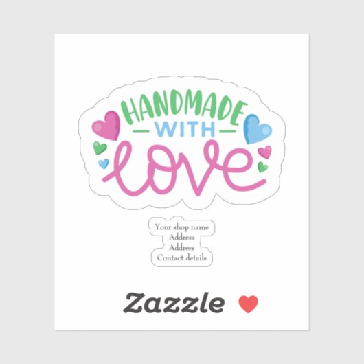 Handgemaakt met persoonlijke liefdesstatus sticker (Vel)