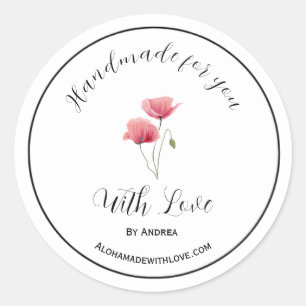 Handgemaakt met sticker uit liefde voor aangepaste