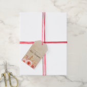 Handgemaakt met waterverf bloem textuur papier cadeaulabel (Met Touw)