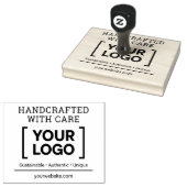 Handgemaakt met zorg Custom Logo Website Business Rubberstempel (Gestempeld)