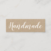 Handgemaakt, minimalistisch elegant kraftvisitekaa mini visitekaartje (Voorkant)