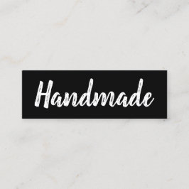 Handgemaakt minimalistisch modern, eenvoudig zwart mini visitekaartje