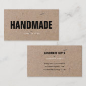 Handgemaakt Minimalistisch Modern Rustiek Kraft-pa Visitekaartje (Voorkant / Achterkant)