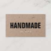 Handgemaakt Minimalistisch Modern Rustiek Kraft-pa Visitekaartje (Voorkant)