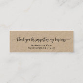 Handgemaakt Modern Script Dank je Instagram Mini Visitekaartje (Achterkant)