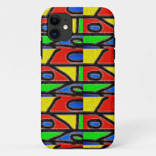 Handgemaakt mozaïek, met de hand ontworpen om Barc Case-Mate iPhone Case (Achterkant)