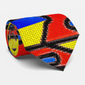Handgemaakt mozaïek, met de hand ontworpen om Barc Stropdas (Opgerold)