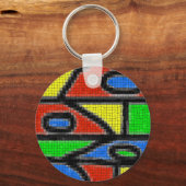 Handgemaakt mozaïek, moderne kunst. sleutelhanger (Voorkant)