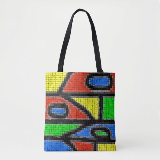 Handgemaakt mozaïek, moderne kunst. tote bag (Voorkant)