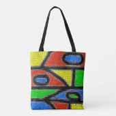 Handgemaakt mozaïek, moderne kunst. tote bag (Achterkant)