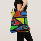 Handgemaakt mozaïek, moderne kunst. tote bag (Dichtbij)