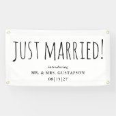 Handgemaakt net getrouwd auto banner (Horizontaal)