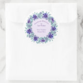 Handgemaakt objectlabel Roustic Aqua Wreate & Paar Ronde Sticker (Tas)