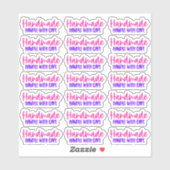 Handgemaakt, omgaan met zorg - vinylsticker sticker (Vel)