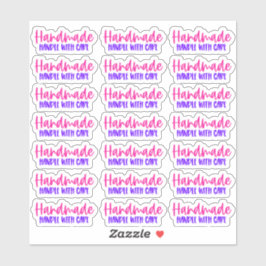 Handgemaakt, omgaan met zorg - vinylsticker sticker