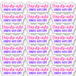 Handgemaakt, omgaan met zorg - vinylsticker sticker