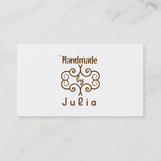 Handgemaakt, onhandig Visitekaartje (Voorkant)