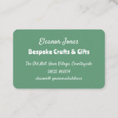 Handgemaakt op maat ambachten groene QR code stijl Visitekaartje (Achterkant)