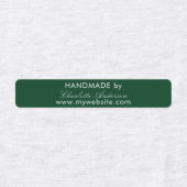 Handgemaakt op naam emerald green script labels (Design 2)