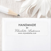 Handgemaakt op naam wit etiket (Insitu)