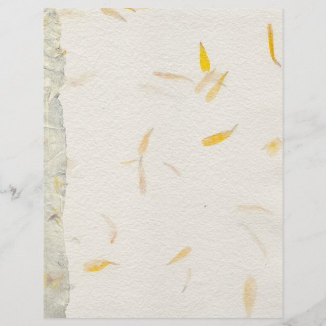 Handgemaakt papier - bloembladen (Voorkant)