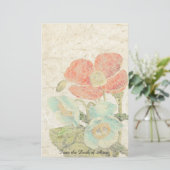 Handgemaakt papier — Floral van tandpasta (Staand voorkant)