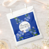 Handgemaakt papieren zaktas blauw bedankzakje (Geknipt)