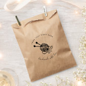 Handgemaakt Product Ambacht Breien Bruin Kraftpapi Bedankzakje (Geknipt)