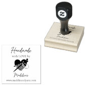Handgemaakt Product Breien Artisan Crafts Heart Rubberstempel (Gestempeld)