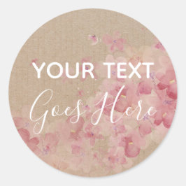handgemaakt Product floraal met adem Ronde Sticker