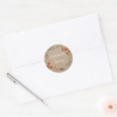 handgemaakt Product floraal met adem Ronde Sticker (Envelop)