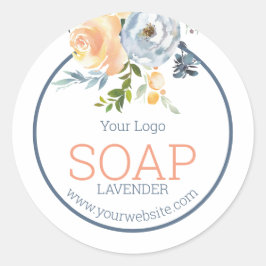 Handgemaakt product Logo Blue Ronde Sticker