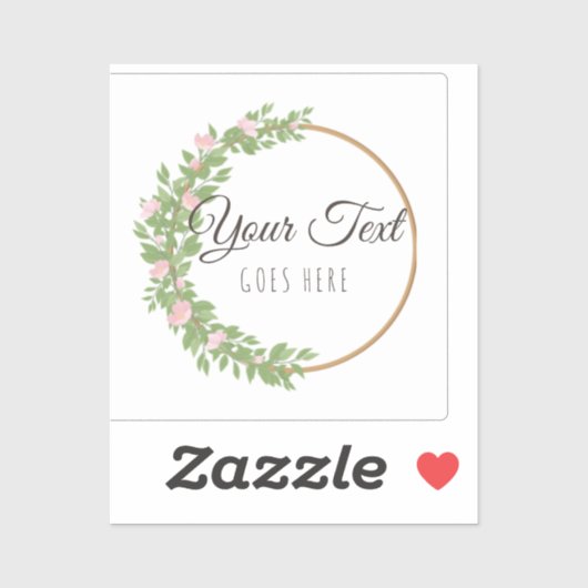 Handgemaakt product Simple Trendy Floral Wreate Sticker (Vel)