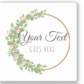 Handgemaakt product Simple Trendy Floral Wreate Sticker (Voorkant)