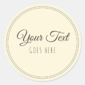 Handgemaakt product Simple Trendy Modern Ronde Sticker (Voorkant)