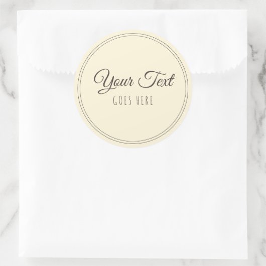 Handgemaakt product Simple Trendy Modern Ronde Sticker (Tas)