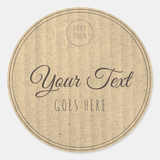 Handgemaakt product Simple Trendy Modern Ronde Sticker (Voorkant)