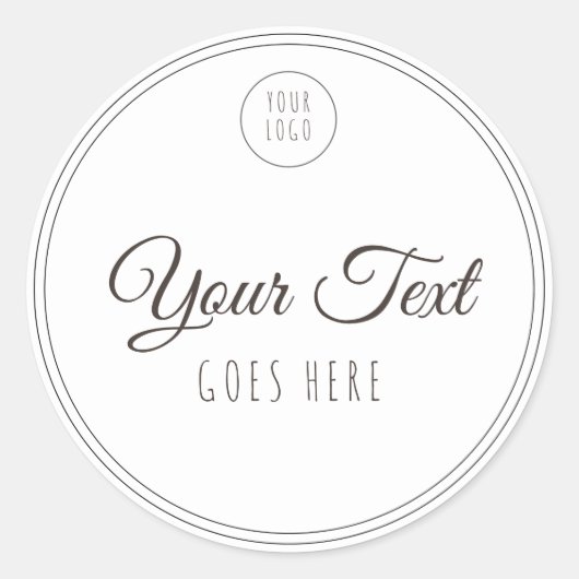 Handgemaakt product Simple Trendy Modern Ronde Sticker (Voorkant)