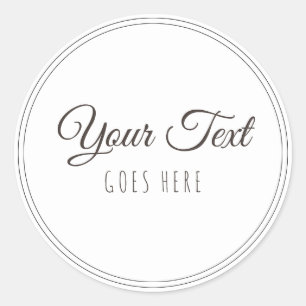 Handgemaakt product Simple Trendy Modern Ronde Sticker
