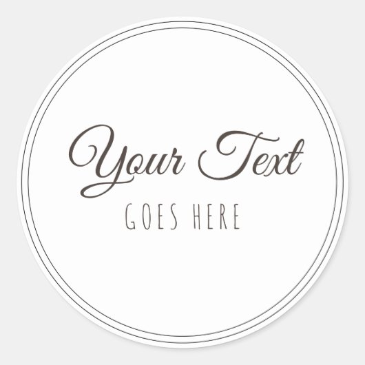 Handgemaakt product Simple Trendy Modern Ronde Sticker (Voorkant)