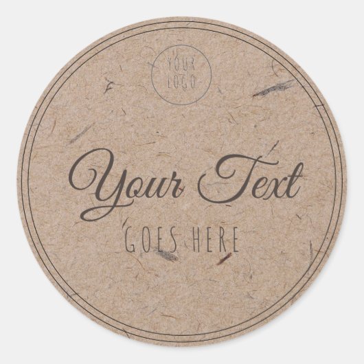 Handgemaakt product Simple Trendy Modern Ronde Sticker (Voorkant)