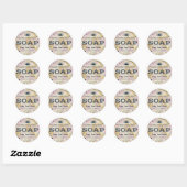 Handgemaakt rond zeeplabel ronde sticker (Vel)