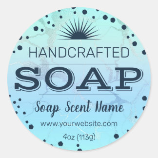 Handgemaakt rond zeeplabel ronde sticker