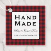 Handgemaakt rood geplakt product Labels (Voorkant)