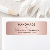 Handgemaakt roos goud, op naam gesteld etiket (Insitu)