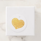 Handgemaakt roze liefdeshart bedankjes labels (Met doos)