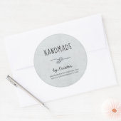 Handgemaakt Rustic Gray Canvas Ronde Sticker (Envelop)