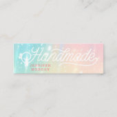 Handgemaakt Schattige Script Kleurrijk Visitekaart Mini Visitekaartje (Voorkant)